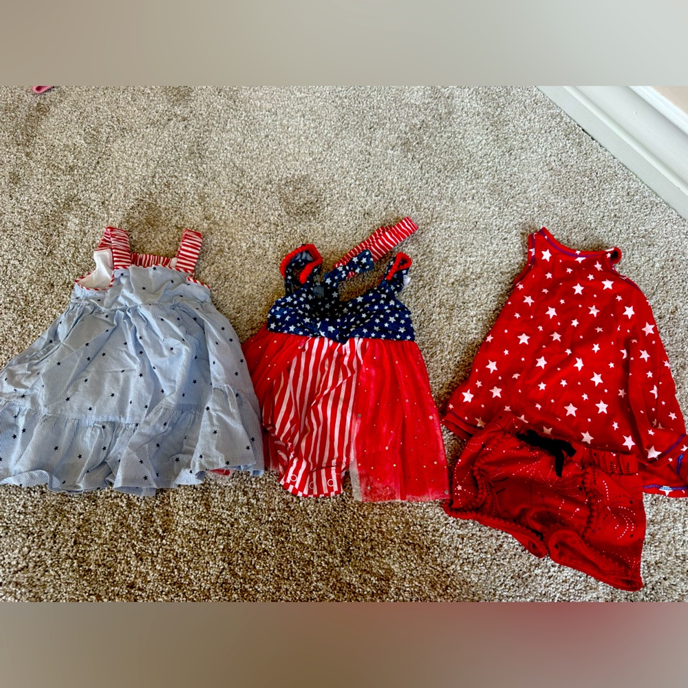 Patriotic Baby Dresses and Outfit Set